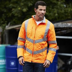 Plain Hi-vis Kensington fleece lined jacket Yoko 340 GSM